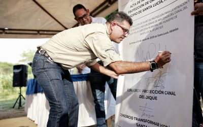 Cormagdalena firma acta de inicio para obras de protección de orillas en Santa Lucía, Atlántico
